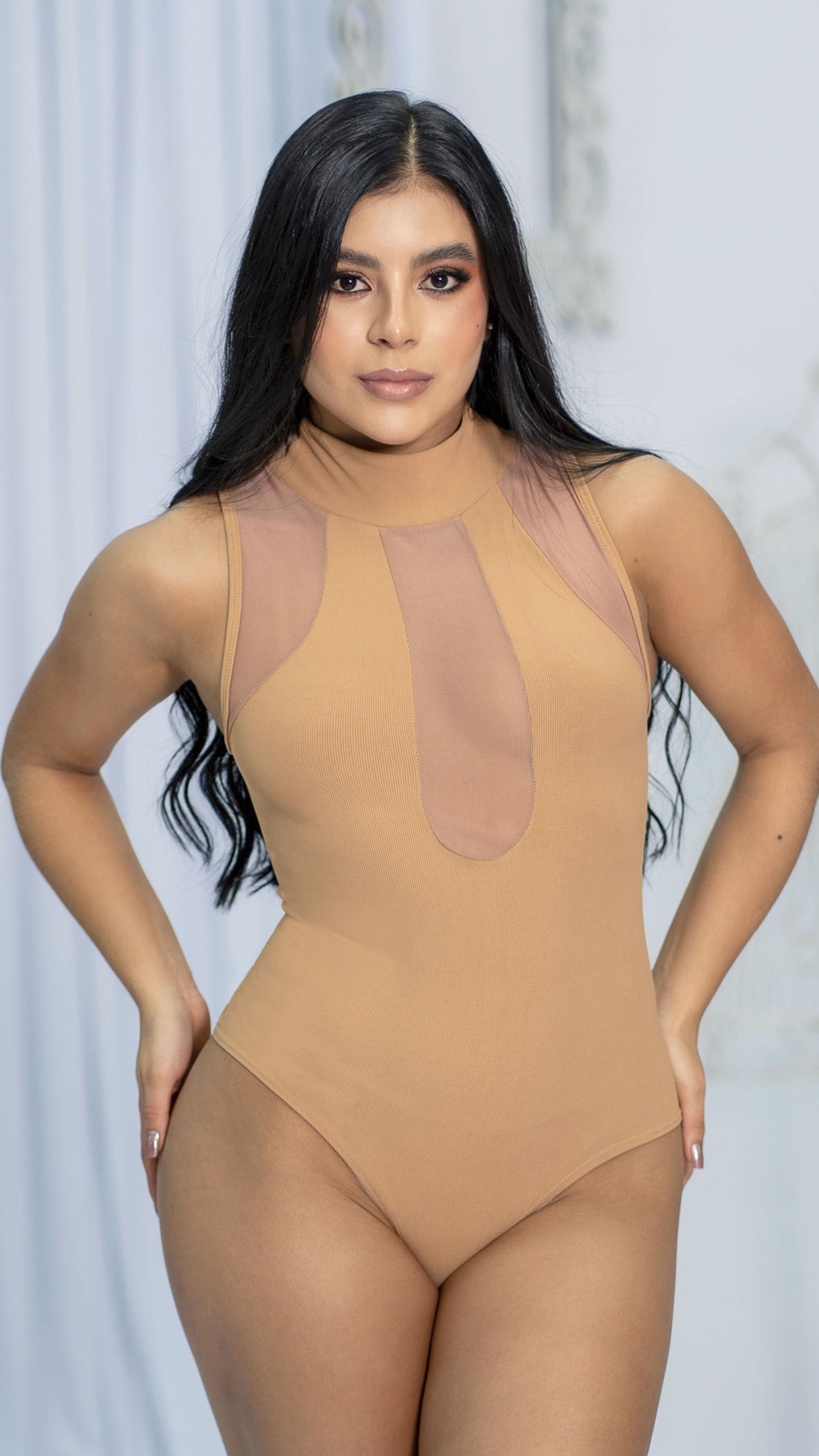 Body Acanalado Cuello Alto Con Mayatex 16880