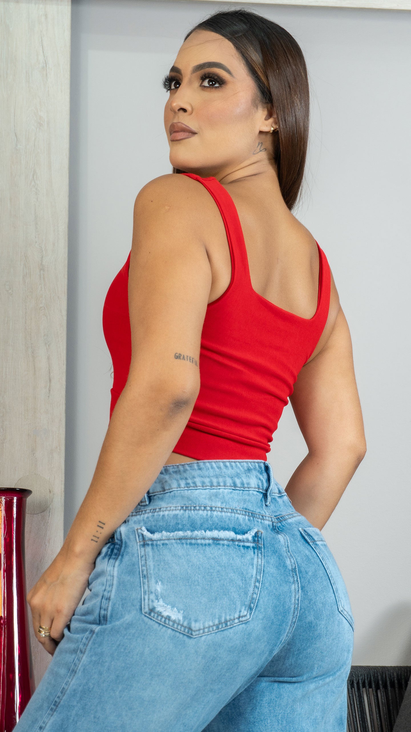 Blusa Básica Acanalada Con Top Interno 17460