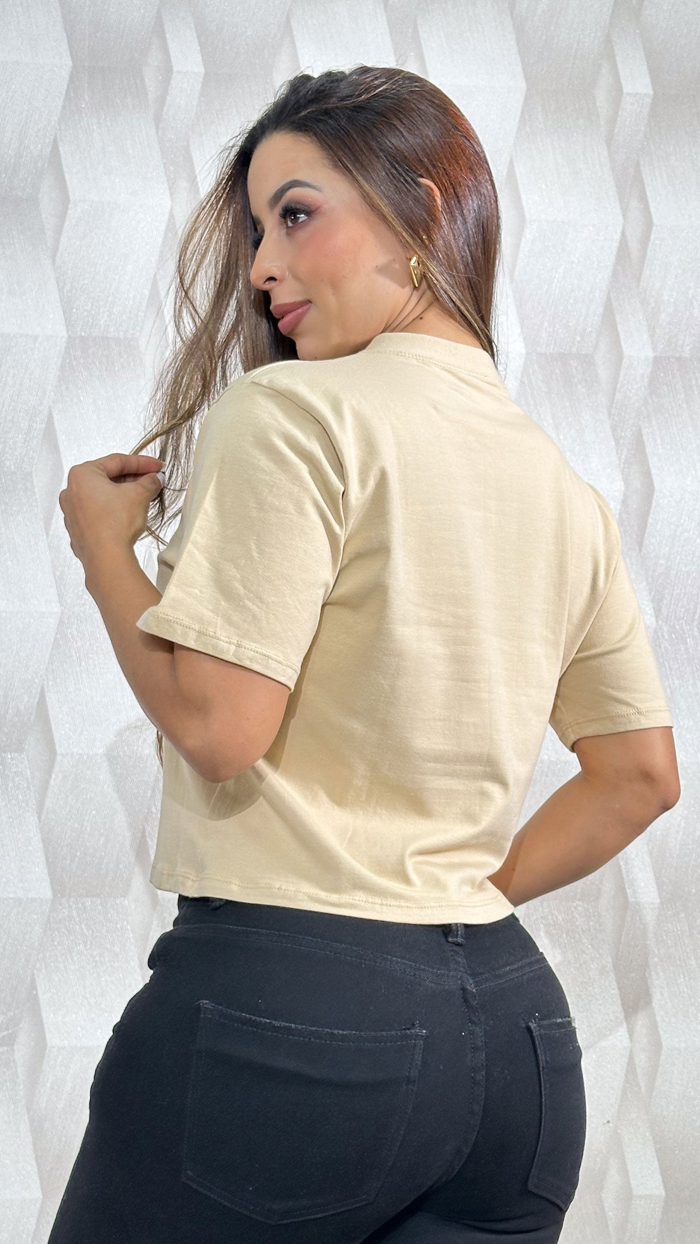 Camiseta En Algodón Manga Corta 17012